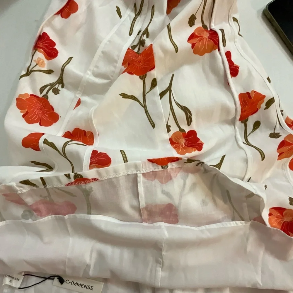 [Commense] Floral Cut-Out Tie-Back Flower MaxiDress NWT - Picture 12 of 13